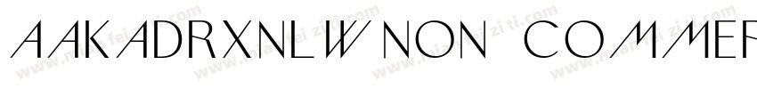 AaKADRXNL2W(Non CommercialUse)字体转换